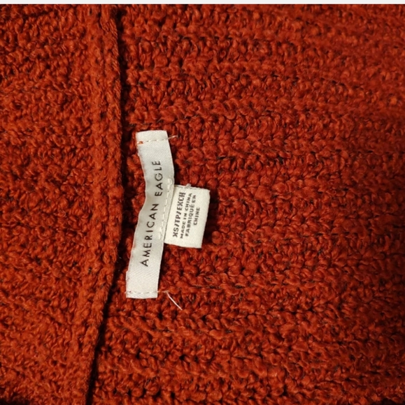 ❤️🔥EUC American Eagle Ladie's Oversized Campus Fit Button Front Cardigan, Rust - Picture 10 of 12